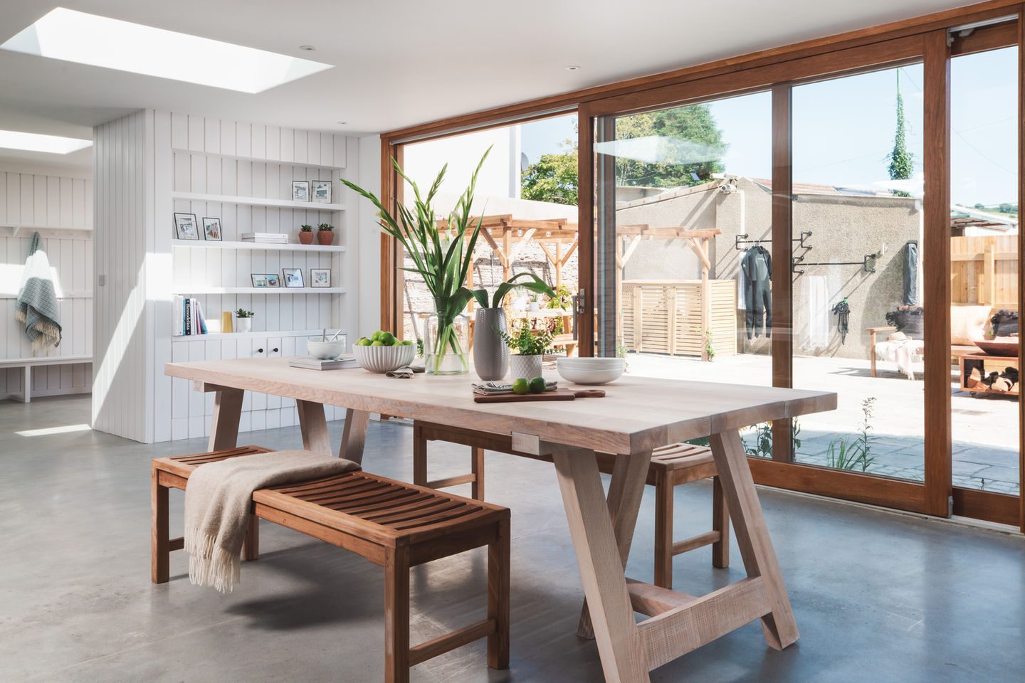 Bespoke Wooden Dining Table and Bench
