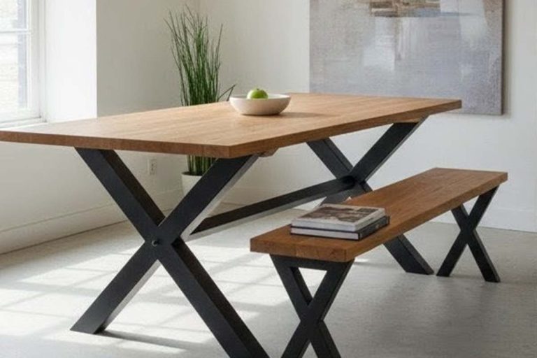 Ex Moor Table and Bench Dining Set