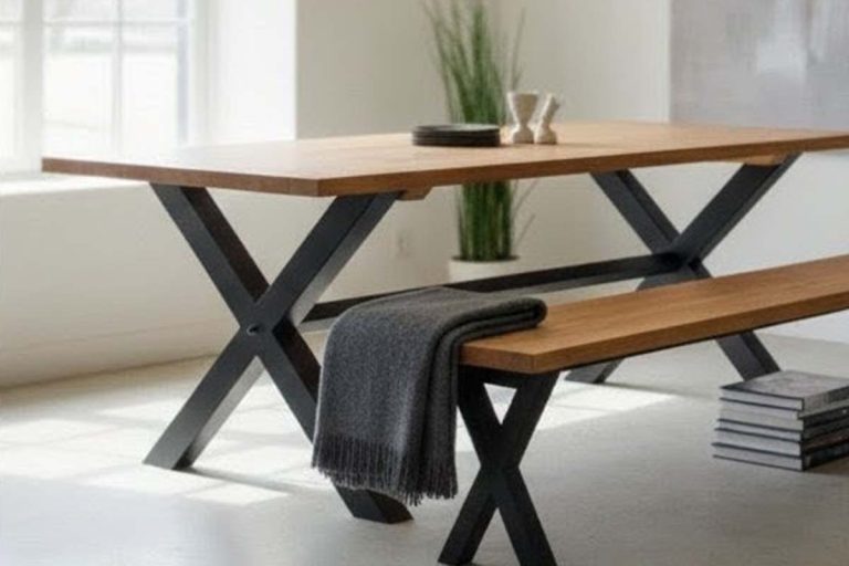 Ex Moor Table and Bench Dining Set