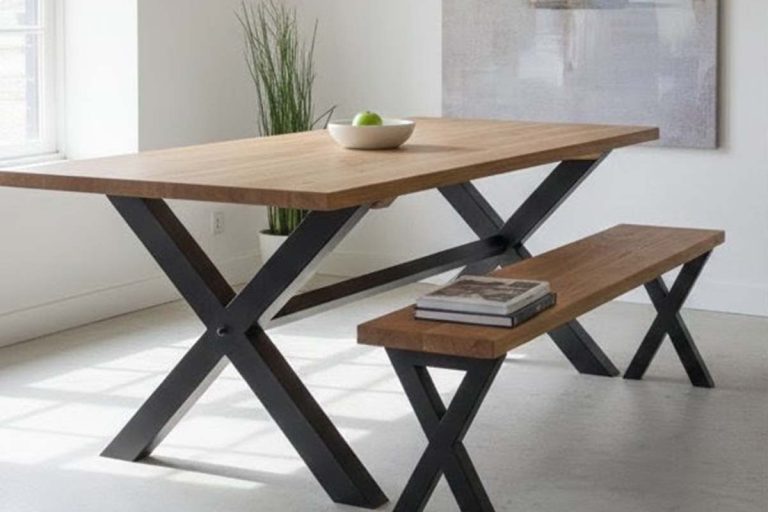 Ex Moor Table and Bench Dining Set