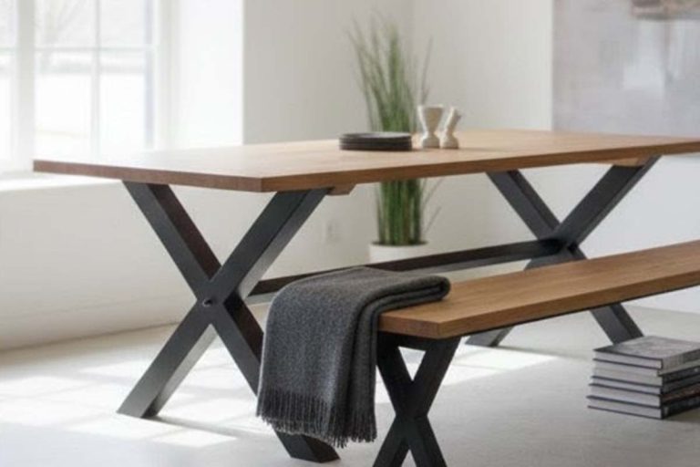 Ex Moor Table and Bench Dining Set