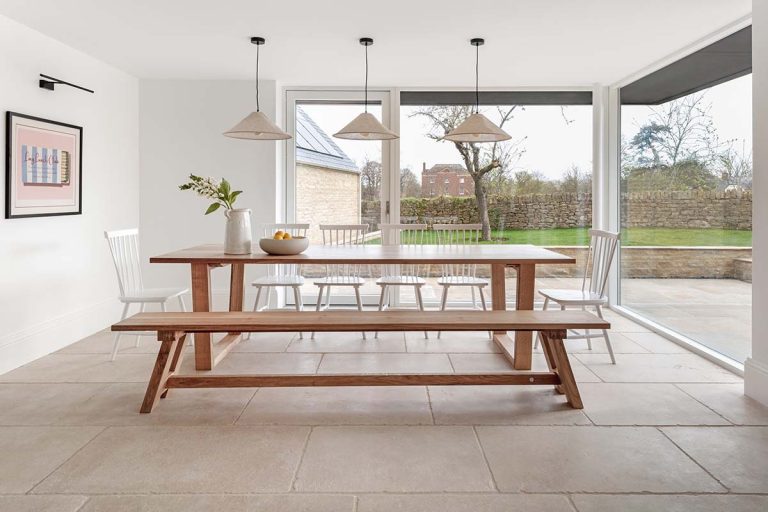 Bespoke Wooden Dining Table and Bench